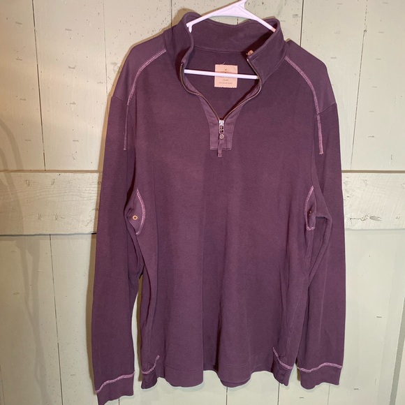 Tommy Bahama Dusty Purple Quarter Zip - Picture 1 of 8
